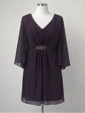 Connected Apparel Purple Dress